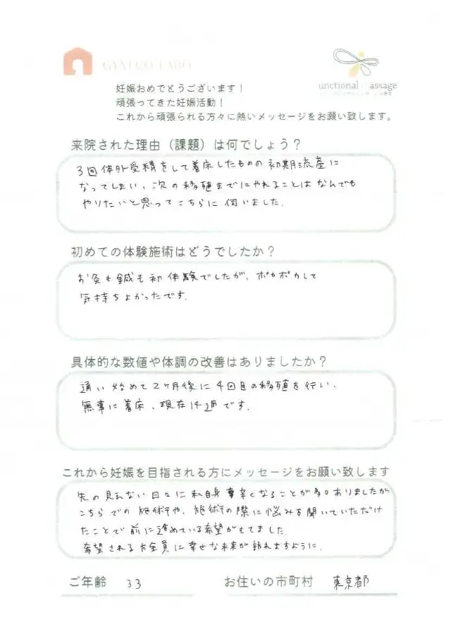 33歳・東京都新宿区 アンケート
