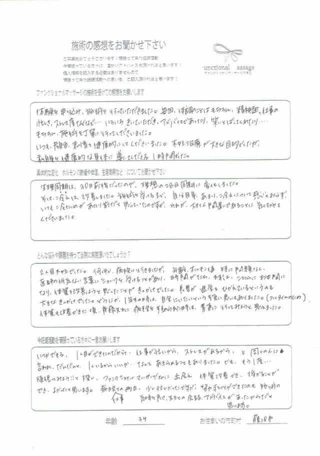 34歳・藤沢市 アンケート